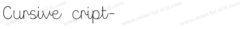Cursive Script字体转换